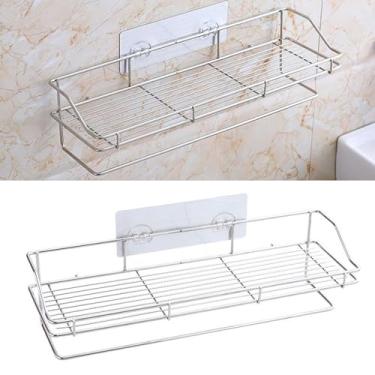 Imagem de Prateleira de Toalha de Banheiro de Aço Inoxidável Multifuncional Montado na Parede Prateleiras de Toalheiro para Cozinha de Banheiro