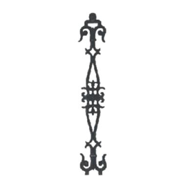 Imagem de Grade Ferro Fundido Flor de Liz Bola Sacada Varanda 15x92cm