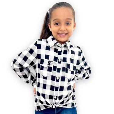 Imagem de Camisa Xadrez Infantil Menina Manga Longa Festa Junina - Anj Modas, Br