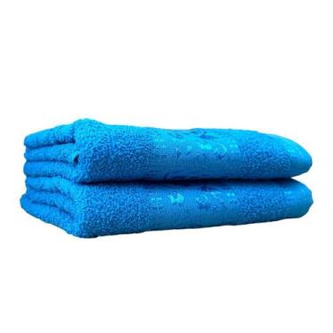 Imagem de Kit 2 Toalha De Rosto Banheiro 80x50cm - Extra Grande - DRKZA, Azul