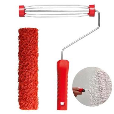 Imagem de Rolo Textura Pintura Cabelo De Anjo 23Cm + Suporte Garfo - Atlas