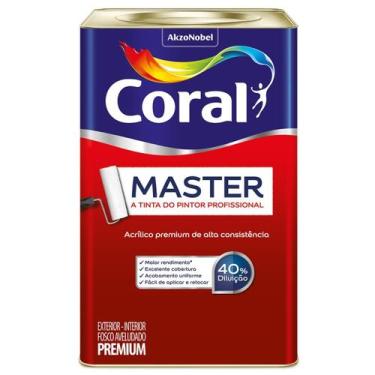 Imagem de Tinta Acrílica Master Fosco Palha 18LCoral - 100002