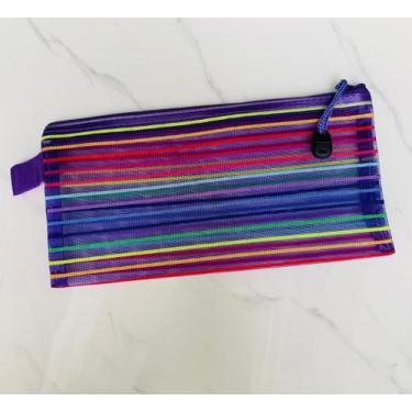 Imagem de Estojo Ou Necessaire Multiuso Com Listras Nylon NS-3775 - Novo Século,