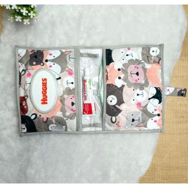 Imagem de Porta Fraldas Lenço Pomada Bebe Menina Estampas Portátil - DW Confecçõ