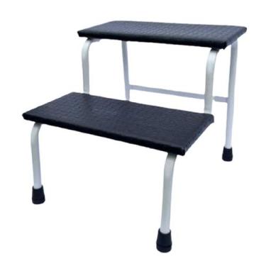 Imagem de Escadinha 180 Kg Metal 2 Degraus Para Maca Estética, Consultório Com A