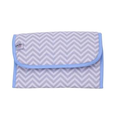 Imagem de Porta Fralda Lenço Umedecido Pomada Bebê Luma Baby,  Chevron cinza com