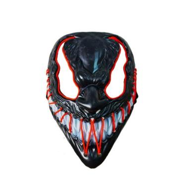 Imagem de Máscara Led Venom Aranha Festa Carnaval Cosplay Halloween - MHR, Verme