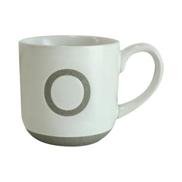 Imagem de COLLECTIVE HOME - Caneca de cerâmica, design de letra maiúscula, textura de arenito fosco, minimalista e elegante, 425 g, perfeita para presentes personalizados (O)