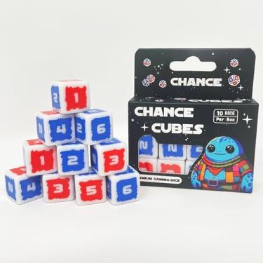 Imagem de MochiForge Chance Cubes D6 Dice Set of 10 | Sci-Fi Themed Dice for Star Wars Unlimited, Warhammer 40k, DND, Board Games, Tabletop, Space and Wargaming