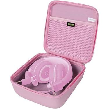 Imagem de Adada Capa rígida de viagem para noot Products K11/Elecder i37/POWMEE M1/POWMEE M2/Mpow CH8/iRAG J01/noot Products K22/NIVAVA K8/noot Products K33/iClever/Sonitum Kids Headphones (apenas capa) (rosa)