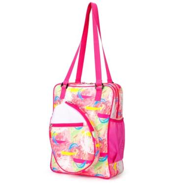 Imagem de Lily queen Bolsa Pickleball esportiva Pickleball Bolsa de ombro para meninas - Sacola Pickleball leve rosa, rosa, One Size