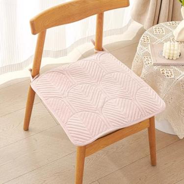 Imagem de PENGKTXXY Almofada de cadeira antiderrapante com laços para quatro estações, cor sólida, almofada de assento de escritório, supermacia, para cadeira de mesa, cadeiras de jantar, cadeira de cozinha
