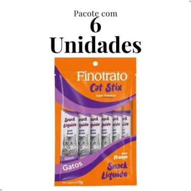 Imagem de Combo Finotrato Cat Stix Frango 15g Sachê Snack Gatos