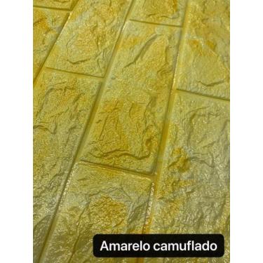 Imagem de Painel Adesivo 3d Alto Relevo Revestimento 70x77cm Amarelo - oem