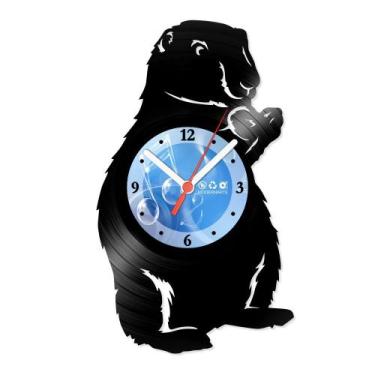 Imagem de Relógio De Parede Disco Vinil Animais - Cão de Pradaria - VAN-050 - Mo