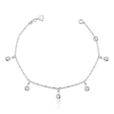 Imagem de Pulseira Infantil Pontos de Luz Prata 925 - Atraktiva Jóias, 15cm
