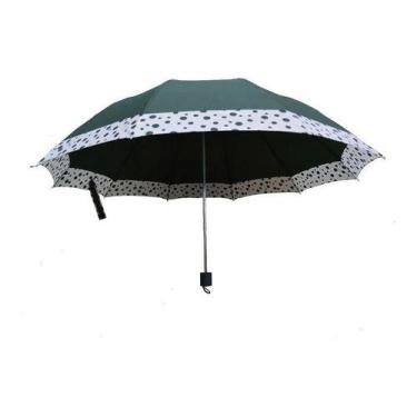 Imagem de Guarda Chuva Sombrinha Grande Reforçado Borda De Bolinha 569 - Tem Tud