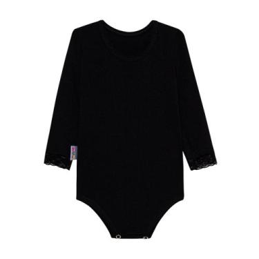 Imagem de Kit body e meia calça segunda pele infantil - EGE BABY, Preto, 2