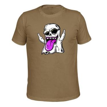 Imagem de Camiseta Plus Size Algodão Malha 30.1 Lingua Fantasma - Surprass, Bege