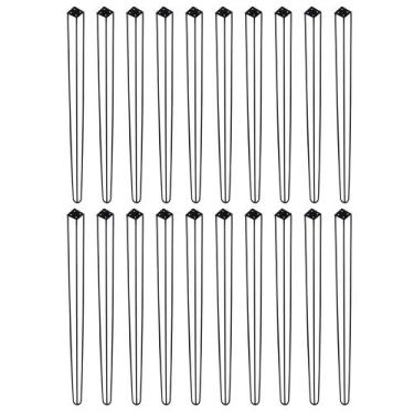 Imagem de Kit 20 Pés de Metal 90 CM Hairpin Legs Aparador e Mesa de Canto Preto 