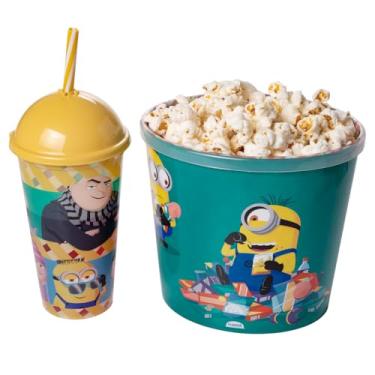 Imagem de Kit Cinema 2 em 1 Balde de Pipoca 2L + 1 Copo Minios 500 ml Plasútil