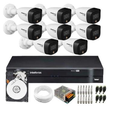 Imagem de Kit 6 Câmeras VHD 1220 B Full Color 1080p + Gravador MHDX Intelbras 8 