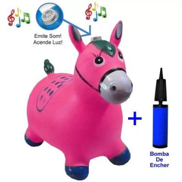 Imagem de Upa cavalinho  pula pula+bomba de ar manual bexiga balões bubble - val