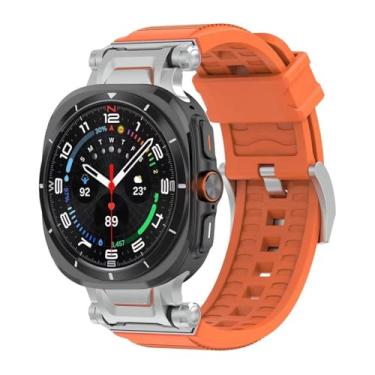 Imagem de synsing Pulseira esportiva robusta para Galaxy Watch Ultra 7 (largura de 26 mm) compatível com Samsung Watch Ultra de 47 mm, pulseira respirável de substituição para homens com TPU premium e conector