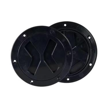 Imagem de menolana Placa de inspeção de escotilha de barco, fácil instalação, à prova d'água premium com tampa removível, tampa de escotilha de porta de acesso marítimo, Preto, 4 Inch