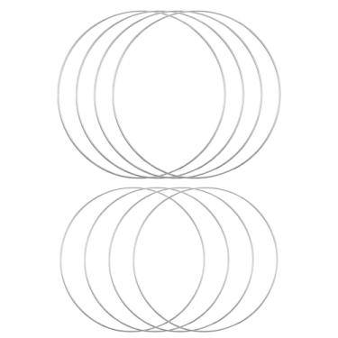 Imagem de Pacote com 12 anéis de metal para artesanato, argolas de prata, 25,4 cm e 30,5 cm, anéis florais de macramê para apanhador de sonhos, decoração de guirlanda de casamento