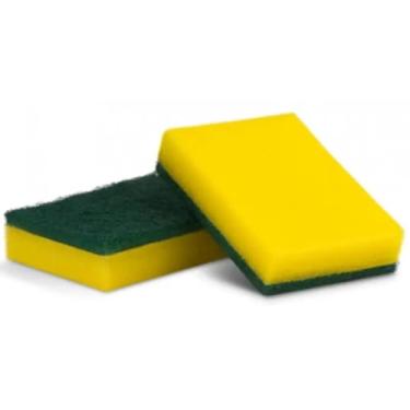 Imagem de 10 Buchas Esponja Multiuso Dupla Face Limpeza Lavar Louça Pequena