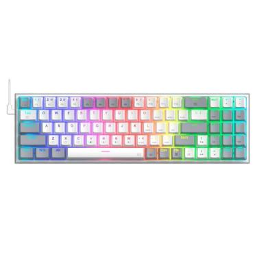 Imagem de Teclado Gamer Redragon K628WG-RGB Pollux RGB USB - Branco, branco