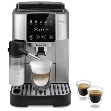 Imagem de Maquina de Café com Bocal para Espuma de Leite Automático, 13 Configurações e Moedor de Café Integrado, 110V 1250W, De`Longhi Magnifica Start, Prata
