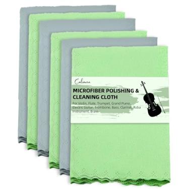 Imagem de Calvana (Pacote com 6) Pano de polimento de guitarra Gibson, para flauta, trompete, piano de cauda, guitarras acústicas, guitarra elétrica, trombone, violino, baixo, clarinete, instrumento de tuba,