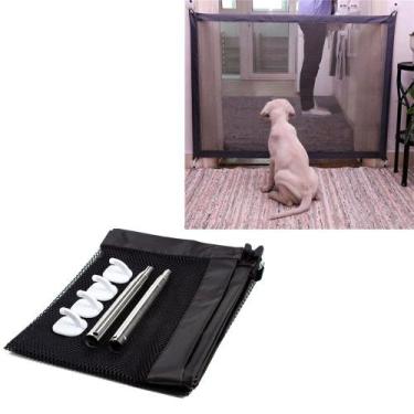 Imagem de Telas Grade Porta Para Cachorro Kit 2 Pet Caes Bebe Gato Criança Casa 