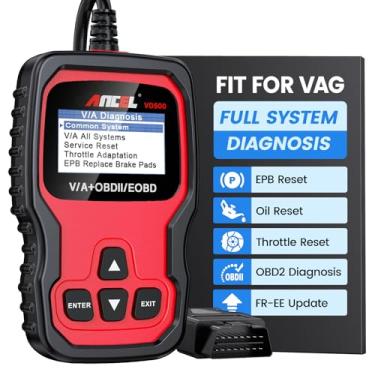 Imagem de Ancel VD500 OBD2 Scanner ferramenta de diagnóstico para Volkswagen VW, Audi Skoda, verificação de diagnóstico de assento, luz do motor, EPB ABS SRS, leitor de código do acelerador de óleo, posição do