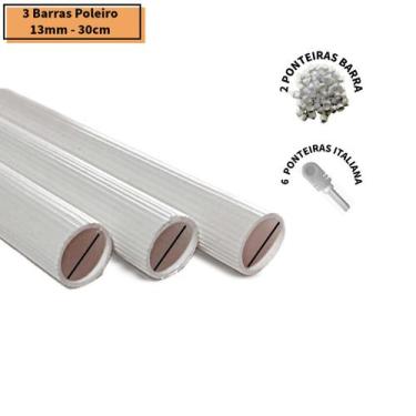 Imagem de 3 Barras 13mm c/ 30cm + 6 Ponteiras Italianas - Passaros Bird Gaiola V