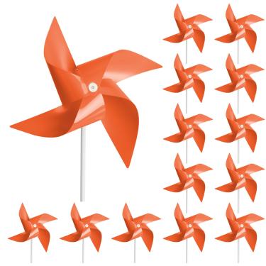 Imagem de Lousrnman Pacote com 150 cata-ventos para crianças, brinquedos divertidos de carnaval e lembrancinhas de festa DIY, giradores de vento para decoração ao ar livre para quintal e jardim, laranja (150