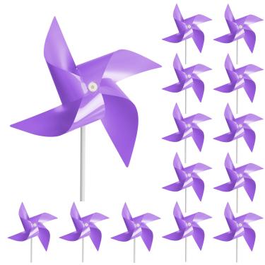 Imagem de Lousrnman Pacote com 150 cata-ventos para crianças, brinquedos divertidos de carnaval e lembrancinhas de festa DIY, giradores de vento para decoração ao ar livre para quintal e jardim, roxo claro (150