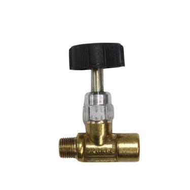 Imagem de Registro regulador de pressão de gás 1/8 NPT Rosca Macho x Fêmea Latão