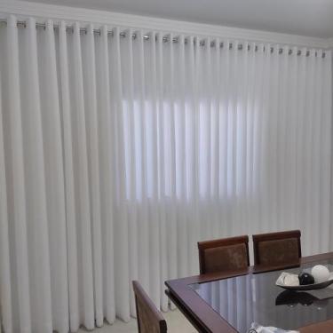 Imagem de Cortina De Voil Liso Com Forro Em Microfibra 5,00x2,30 - Salvatex Conf