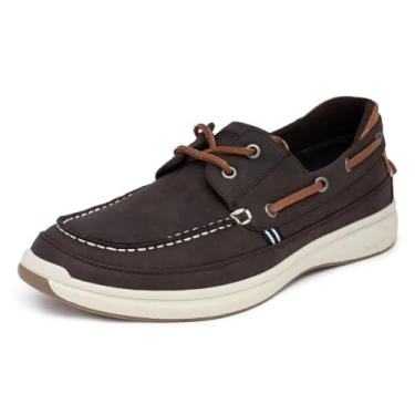 Imagem de Nautica Mocassim masculino com cadarço – Palmilha acolchoada casual para conforto ao caminhar – Zapato, Coffee-zapato, 38