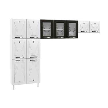 Imagem de Cozinha Compacta Telasul Star New Aço 3 Peças Branco/Preto