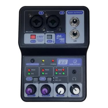 Imagem de Mesa de Som Analógica Com Interface de Áudio 2 Canais podcast 2.0 - waldman