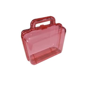 Imagem de Kit 6 Massinha de Modelar + 6 Bolha de Sabão + 12 Cortador + 6 Maletinha de Acrílico lembrancinha (Vermelho)