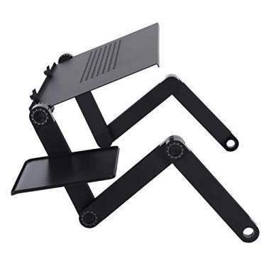 Imagem de Mesa de Laptop, Suporte de Computador Dobrável Ajustável por Liga Portátil de Alumínio, Com Placa de Mouse para Trabalho Em Casa, Escritório, Dormitório