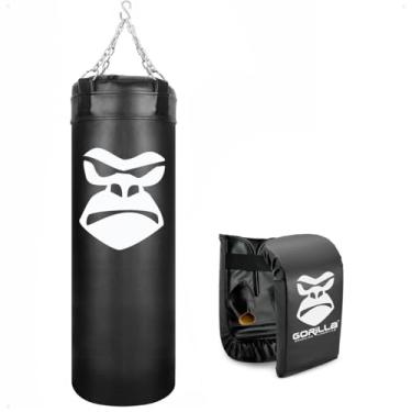 Imagem de Saco de Boxe 100 cm + Luva Bate Saco Muay thai Equipamento Profissional de Luta Original Gorilla