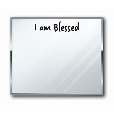 Imagem de The I am Me Movement - Adesivos inspiradores, decalques de espelho, decoração de banheiro, decalque de parede para tirar e colar, decoração de espelho, decalque de vinil (I am Blessed)