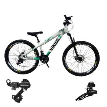 Imagem de Bicicleta Aro 26 Vikingx Aluminio Tuff 25 Mtb 24v Cambio Shimano Diant