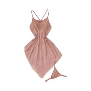 Imagem de Cosplay Empregada Coelhinha - Macacão Fino em Lingerie com Abertura na